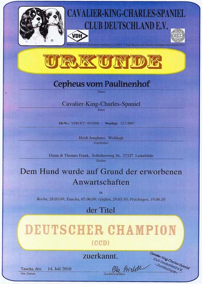 Dt. Champion (CCD) Cepheus